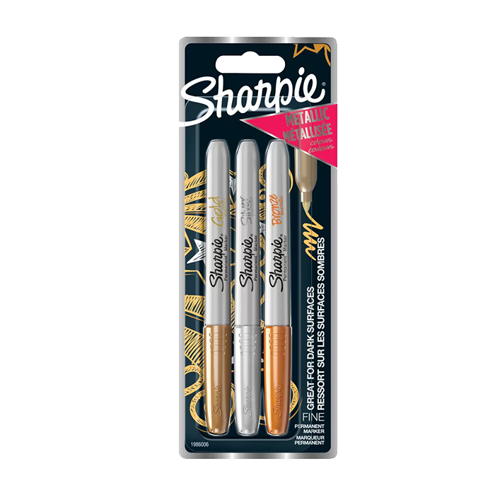 SHARPIE PERMANENT MARKERS, FINE POINT, METALLIC STATIONERY by SHARPIE at Sundora