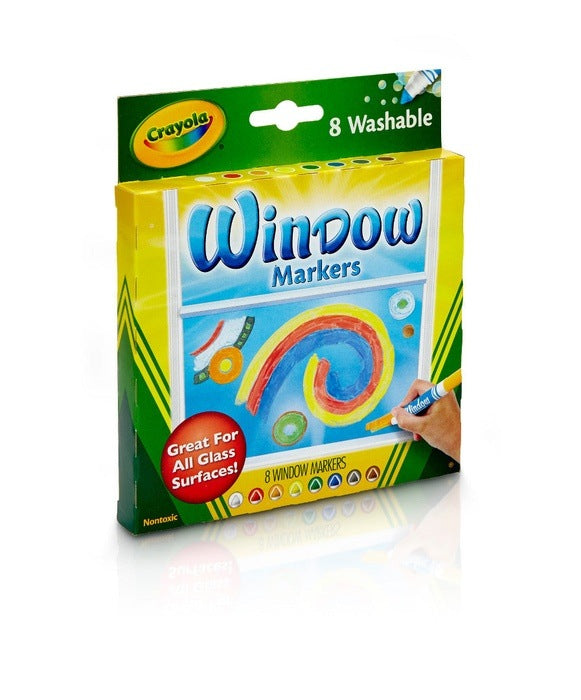 8 Colors Window Markers MARKERS by CRAYOLA at Sundora