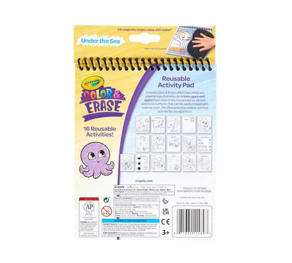 Color &amp; Erase 16 Reusable Activity Pad With Markers Under The Sea REUSABLE COLORING PAD by CRAYOLA at Sundora