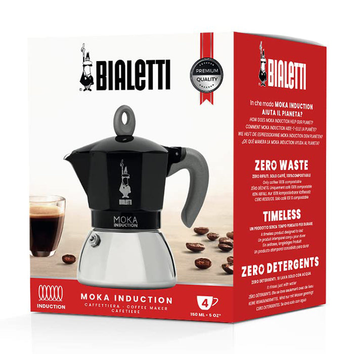 BLACK MOKA INDUCTION GLASSWARE by BIALETTI at Sundora