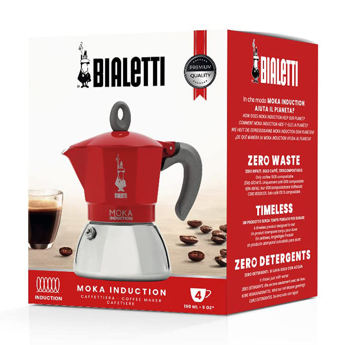 RED MOKA INDUCTION GLASSWARE by BIALETTI at Sundora