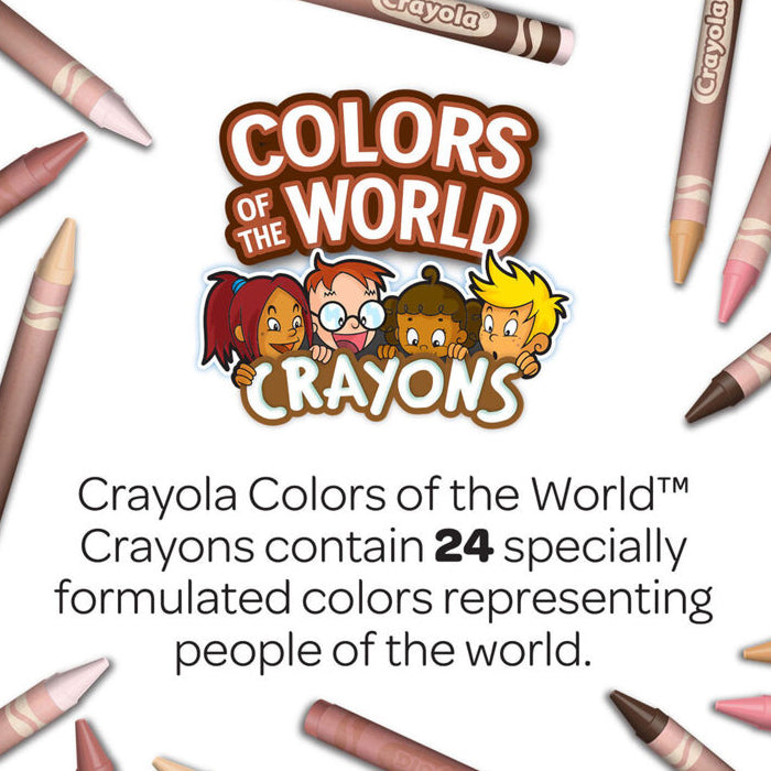 COLORS OF THE WORLD 24CT CRAYONS STATIONERY by CRAYOLA at Sundora