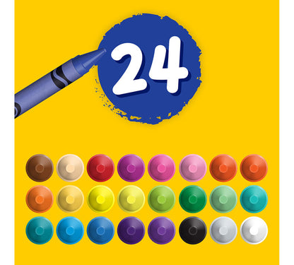 Ultra-Clean Washable Crayons, 24 Count CRAYON by CRAYOLA at Sundora