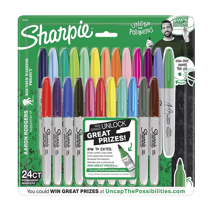 SHARPIE COLOR BURST PERMANENT MARKERS, FINE POINT, ASSORTED COLORS, 24 MARKERS MARKERS by SHARPIE at Sundora