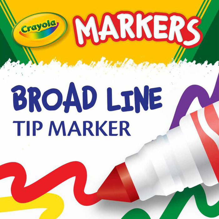 BROAD LINE MARKERS, CLASSIC COLORS, 10 COUNT MARKERS by CRAYOLA at Sundora