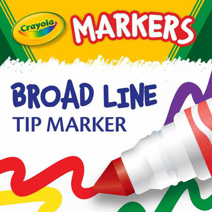 BROAD LINE MARKERS, CLASSIC COLORS, 10 COUNT MARKERS by CRAYOLA at Sundora
