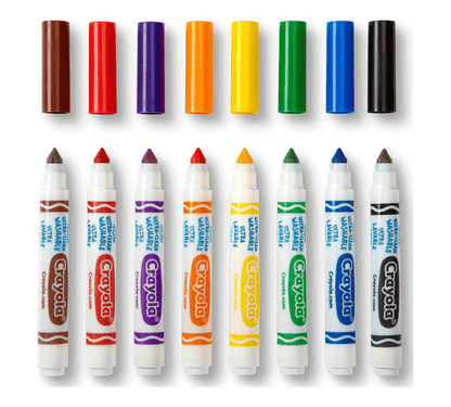 Ultra-Clean Washable Markers, Broad Line, 8 Count MARKERS by CRAYOLA at Sundora