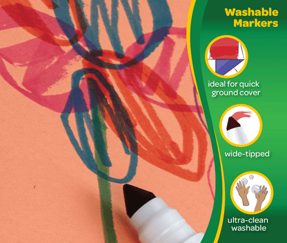 Ultra-Clean Washable Markers, Broad Line, 8 Count MARKERS by CRAYOLA at Sundora