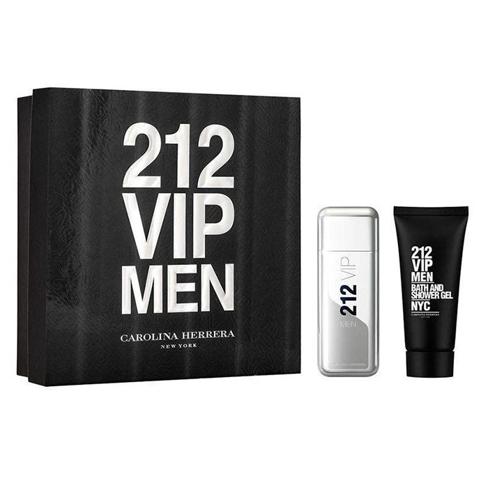 212 VIP EAU DE TOILETTE 100ML FOR MEN AND SHOWER GEL GIFT SET by CAROLINA HERRERA at Sundora