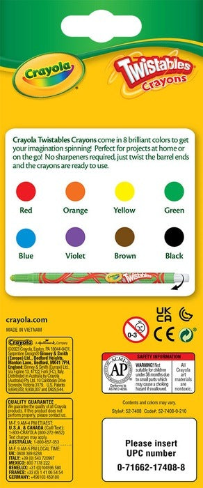 Twistables Crayons 8Pcs CRAYON by CRAYOLA at Sundora