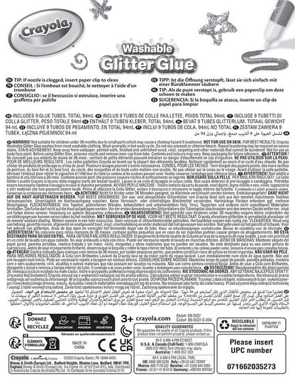Washable Glitter Glue 9Pcs STATIONERY by CRAYOLA at Sundora