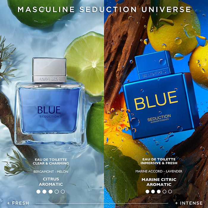 BLUE SEDUCTION SUMMER ESSENCE PERFUME by BANDERAS at Sundora