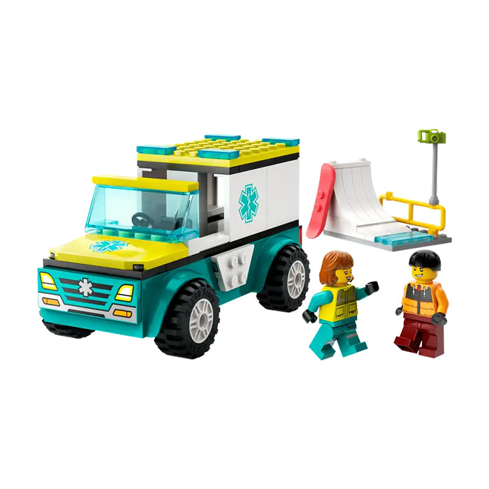 60403 EMERGENCY AMBULANCE AND SNOWBOARDER TOYS by LEGO at Sundora