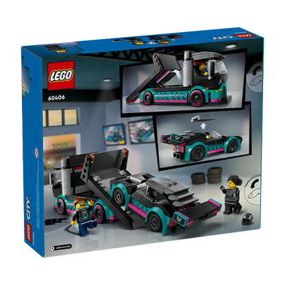 60406 RACE CAR AND CAR CARRIER TRUCK TOYS by LEGO at Sundora