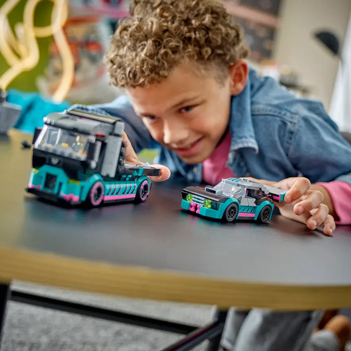 60406 RACE CAR AND CAR CARRIER TRUCK TOYS by LEGO at Sundora