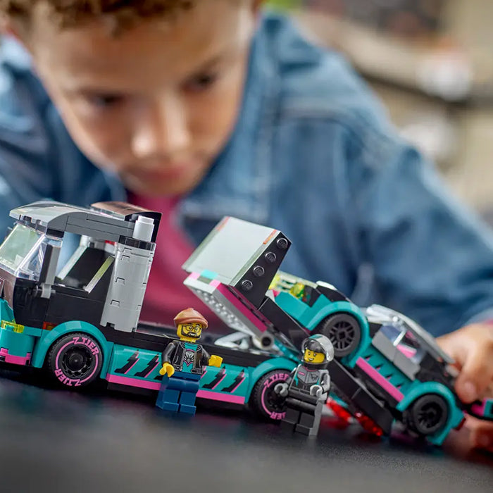 60406 RACE CAR AND CAR CARRIER TRUCK TOYS by LEGO at Sundora