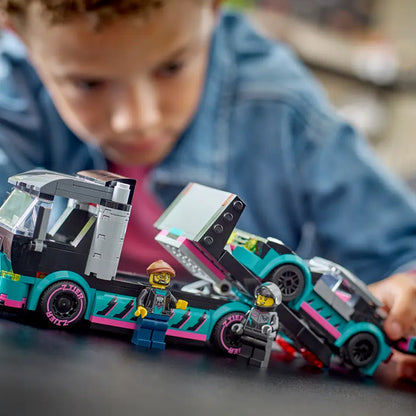 60406 RACE CAR AND CAR CARRIER TRUCK TOYS by LEGO at Sundora