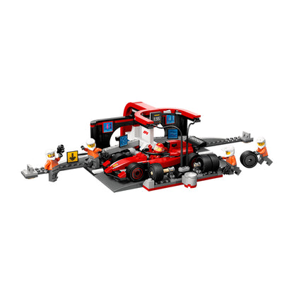 60443 F1® Pit Stop &amp; Pit Crew with Ferrari Car