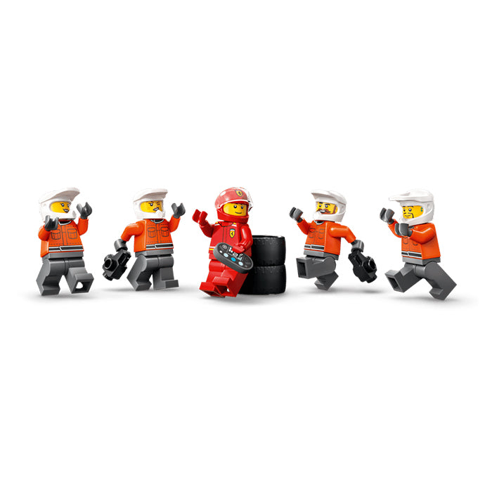 60443 F1® Pit Stop &amp; Pit Crew with Ferrari Car
