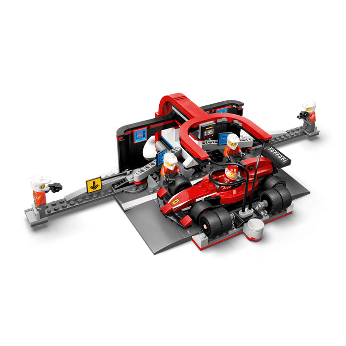 60443 F1® Pit Stop &amp; Pit Crew with Ferrari Car