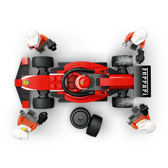 60443 F1® Pit Stop &amp; Pit Crew with Ferrari Car