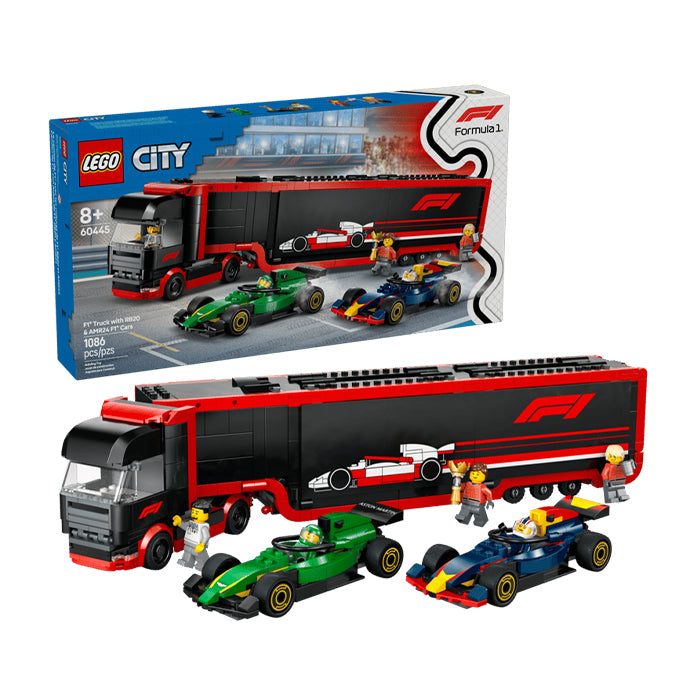 60445 F1® Truck with RB20 &amp; AMR24 F1® Cars