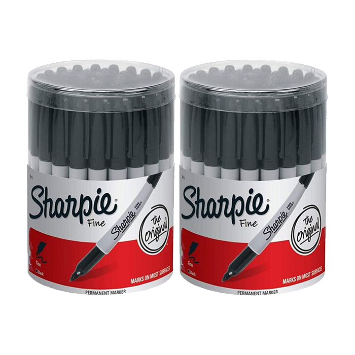 FINE PERMANENT MARKER BLACK 36CT CANISTER STATIONERY by SHARPIE at Sundora