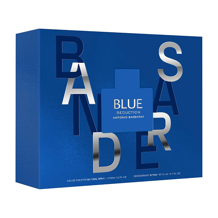 BLUE SEDUCTION EDT + DEODORANT GIFT SET GIFT SET by BANDERAS at Sundora