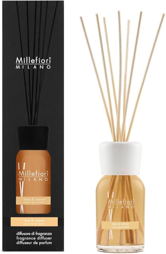 MILLEFIORI MILANO REED DIFFUSER LIME &amp; VETIVER DIFFUSER by MILLEFIORI MILANO at Sundora