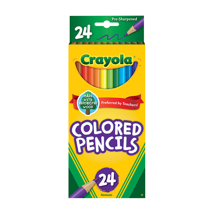 COLORED PENCILS, 24 COUNT COLOR PENCILS by CRAYOLA at Sundora
