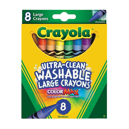 Ultra-Clean Large Washable Crayons 8 Ct ARTS &amp; CRAFTS by CRAYOLA at Sundora