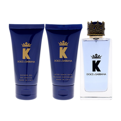 Dolce &amp; Gabbana K (King) 3 Piece Gift Set Eau de Toilette for Men