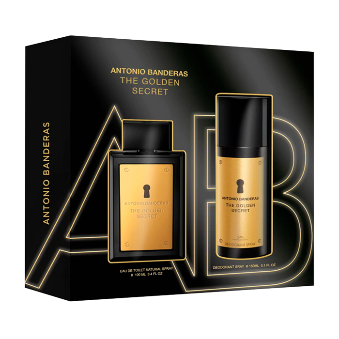 THE GOLDEN SECRET EDT 100ML + DEO 150ML GIFT SET GIFT SET by BANDERAS at Sundora