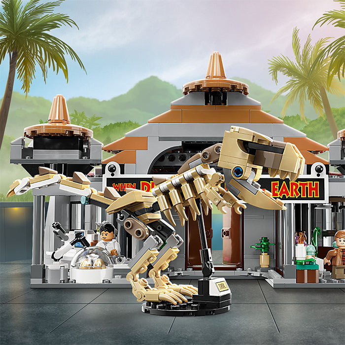 76961 VISITOR CENTER: T. REX &amp; RAPTOR ATTACK TOYS by LEGO at Sundora