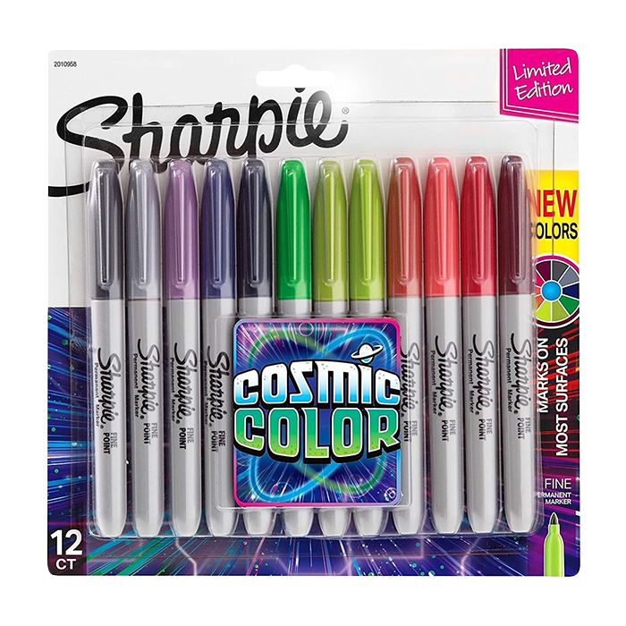 SHARPIE PERMANENT MARKERS, FINE POINT, COSMIC COLOR, LIMITED EDITION, 12 MARKERS MARKERS by SHARPIE at Sundora