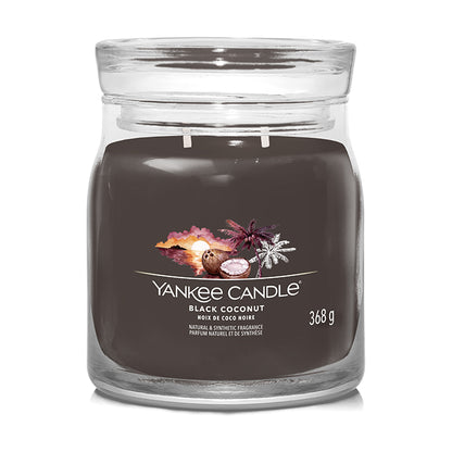 BLACK COCONUT SIGNATURE JAR CANDLE by YANKEE CANDLE at Sundora