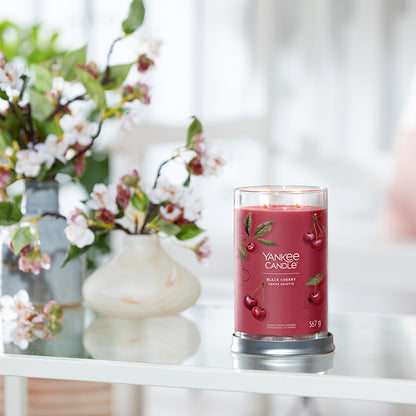 BLACK CHERRY SIGNATURE TUMBLER CANDLE CANDLE by YANKEE CANDLE at Sundora