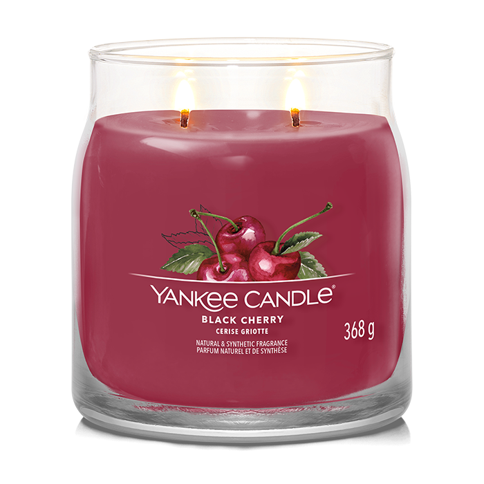 BLACK CHERRY SIGNATURE JAR CANDLE by YANKEE CANDLE at Sundora