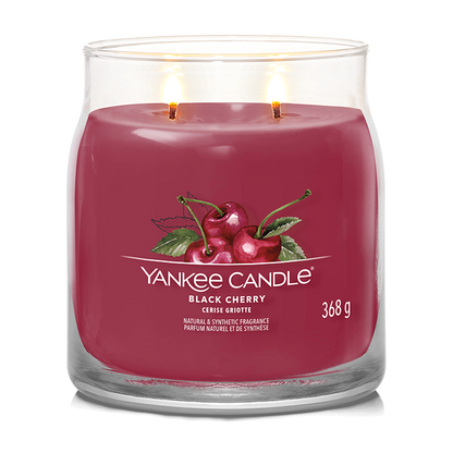 BLACK CHERRY SIGNATURE JAR CANDLE by YANKEE CANDLE at Sundora