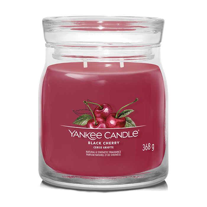 BLACK CHERRY SIGNATURE JAR CANDLE by YANKEE CANDLE at Sundora