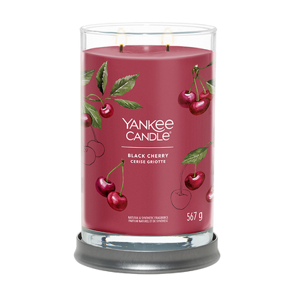BLACK CHERRY SIGNATURE TUMBLER CANDLE CANDLE by YANKEE CANDLE at Sundora