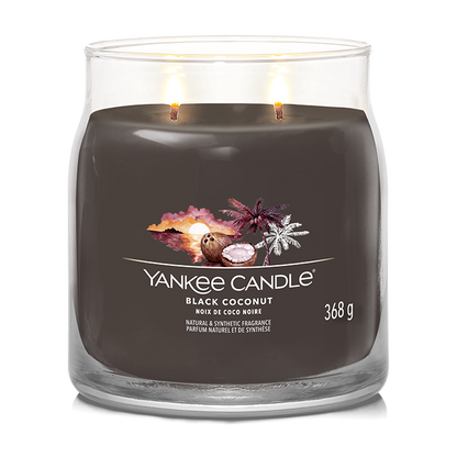 BLACK COCONUT SIGNATURE JAR CANDLE by YANKEE CANDLE at Sundora