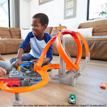 Track Set With 1:64 Scale Toy Car, Motorized, Multi-Lane Racing and Crashing - CDL45 TRACKSETS &amp; PLAYSETS by HOT WHEELS at Sundora