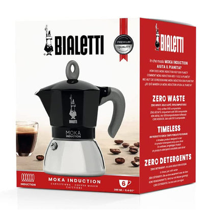 BLACK MOKA INDUCTION GLASSWARE by BIALETTI at Sundora