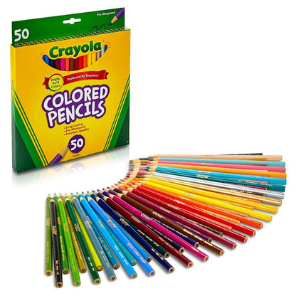 COLORED PENCILS, 50 COUNT LONG COLOR PENCILS by CRAYOLA at Sundora
