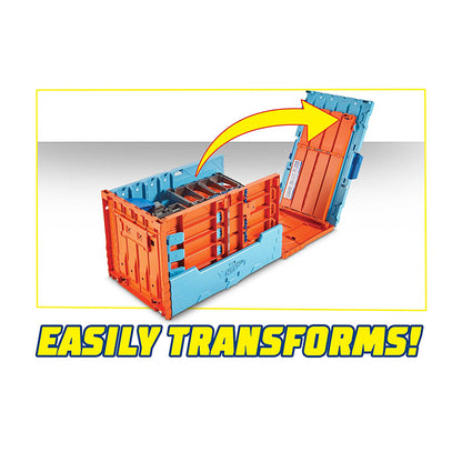 Race Crate With 3 Stunts in 1 Set Portable Easy Storage Ages 6 To 10 - GKT87 TRACKSETS &amp; PLAYSETS by HOT WHEELS at Sundora