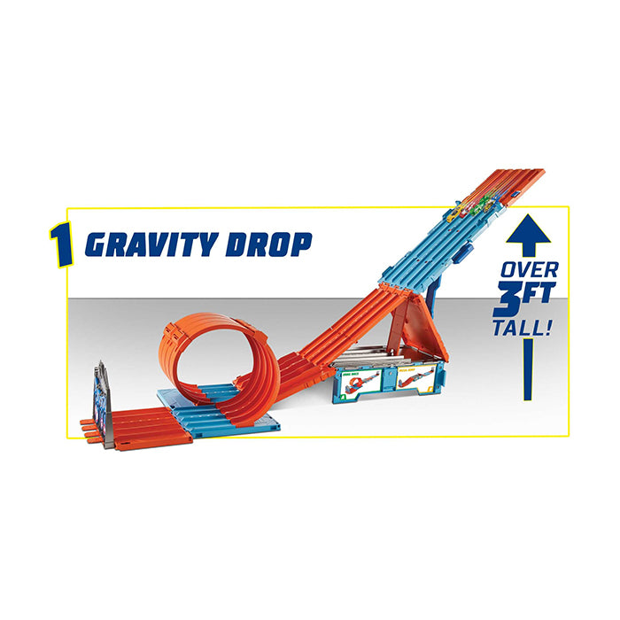 Race Crate With 3 Stunts in 1 Set Portable Easy Storage Ages 6 To 10 - GKT87 TRACKSETS &amp; PLAYSETS by HOT WHEELS at Sundora