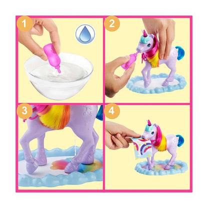 Dreamtopia Unicorn Pet Playset With Royal Fashion Doll, Unicorn Toy, Color Change, Potty Feature &amp; 18 Accessories - GTG01 DOLLS &amp; PLAYSETS by BARBIE at Sundora
