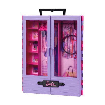 Ultimate Closet Doll and Playset Portable Fashion Toy with Doll, Clothes and Accessories - HJL66 DOLLS &amp; PLAYSETS by BARBIE at Sundora