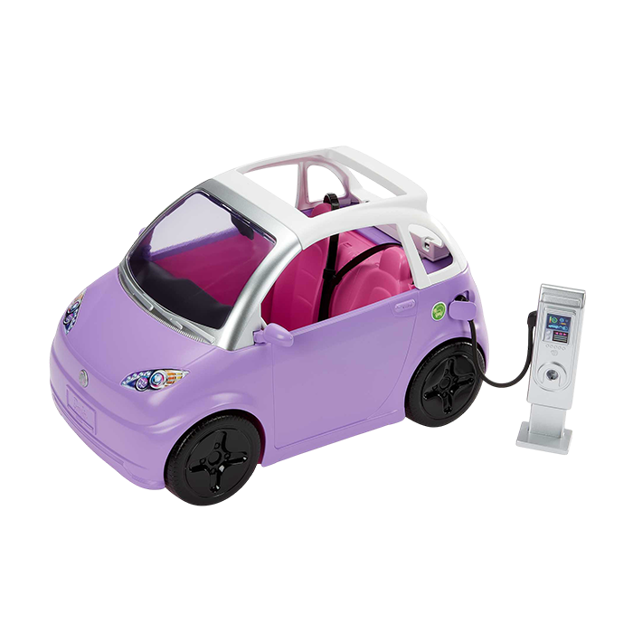 Car, Kids Toys, “Electric Vehicle” With Charging Station - HJV36 DOLLS &amp; PLAYSETS by BARBIE at Sundora